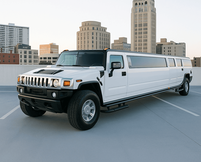 white hummer limo