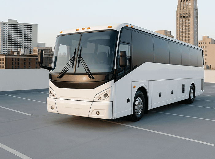 white motorcoach